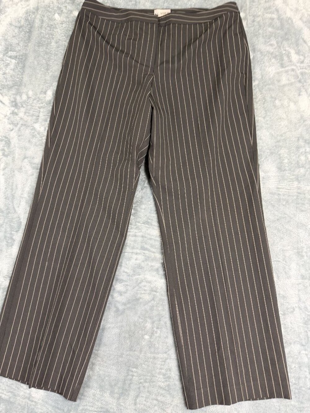 K.C. Spencer Womens Black Striped Pants Size 16